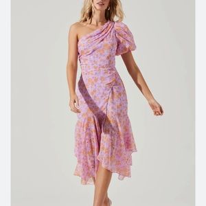 ASTR The Label One Shoulder Santorini Dress